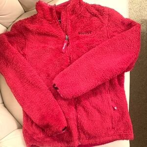 Marmot cranberry Fleece Jacket. Girls size large